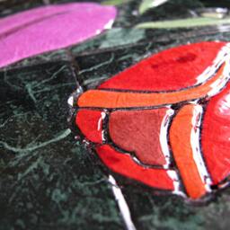 Multicolor Tulip - Paper Tile Mosaic - Mini - Original Art - Unique Process - Spring Rainbow Flower - Tulip Art - thumbnail 3