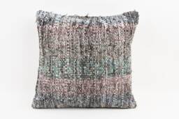Handmade Turkish Kilim Pillow Embroidered Wool Cushion Cover - 18''x18''