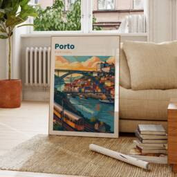 Porto Travel Print - Portugal Poster Lu??s I Bridge Gift Wall Art - thumbnail 3