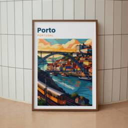 Porto Travel Print - Portugal Poster Lu??s I Bridge Gift Wall Art - thumbnail 2