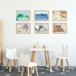 Poster Blue Whales, A4, Illustrations, Animal Poster, Birthday, Children's Birthday - thumbnail 3