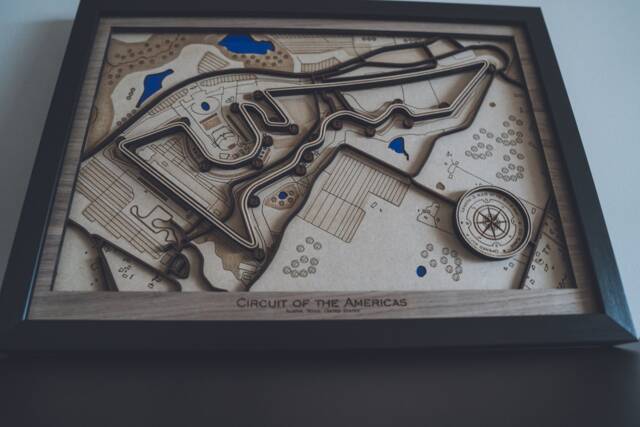 Circuit Of The Americas F1 Grand Prix Layered Wall Hanging, Cota Art - Gift - image 1