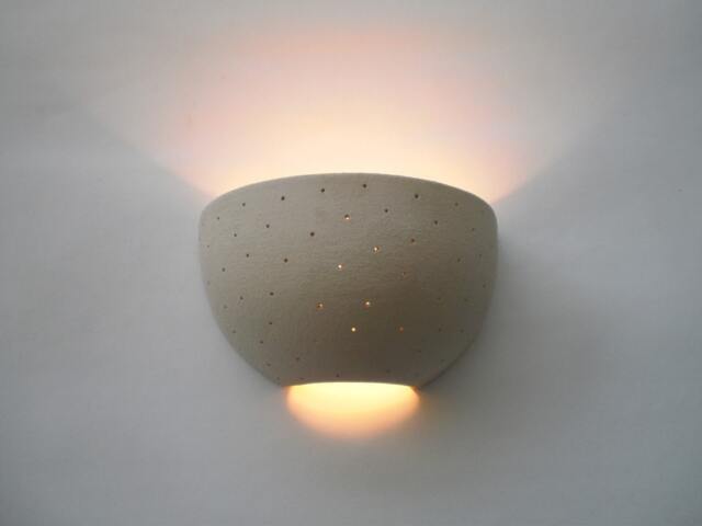 Ceramic, Quarter Of Small Ball, Wall Lamp - image 1