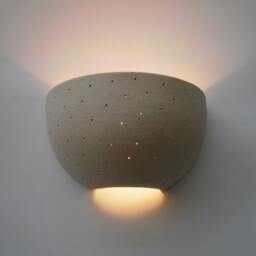 Ceramic, Quarter Of Small Ball, Wall Lamp - thumbnail 4