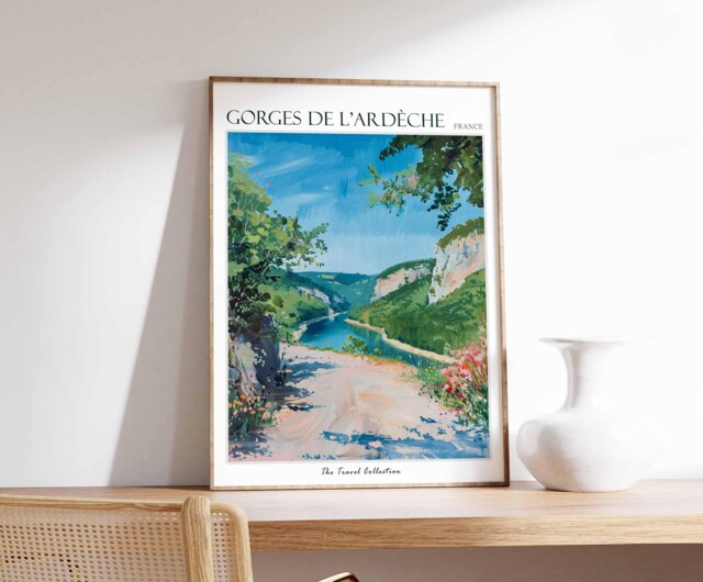 Gorges De L'ard??che France Travel Poster European Wall Art - image 1