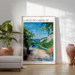 Gorges De L'ard??che France Travel Poster European Wall Art - thumbnail 2