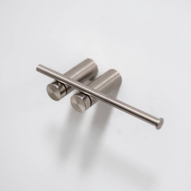 Brushed Stainless Steel Toilet Paper Holder - Modern Bathroom Seren - image 1