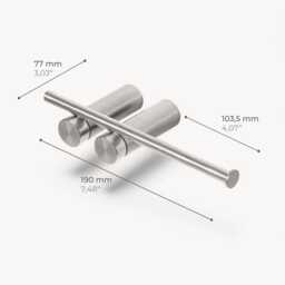 Brushed Stainless Steel Toilet Paper Holder - Modern Bathroom Seren - thumbnail 3