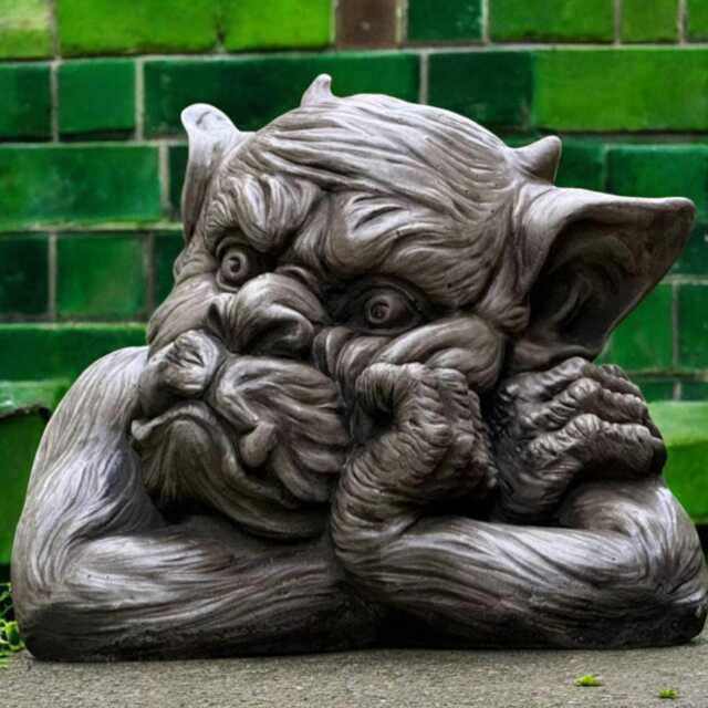 Concrete Gargoyle Statue Stone Monster Figurine Handmade Demon Garden Ornament Outdoor Gothic Sculpture Cement Lover Gift - image 1