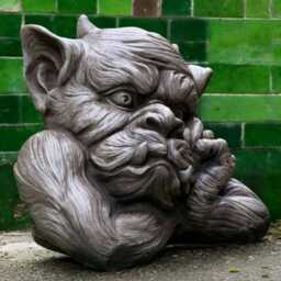 Concrete Gargoyle Statue Stone Monster Figurine Handmade Demon Garden Ornament Outdoor Gothic Sculpture Cement Lover Gift - thumbnail 3