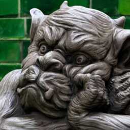 Concrete Gargoyle Statue Stone Monster Figurine Handmade Demon Garden Ornament Outdoor Gothic Sculpture Cement Lover Gift - thumbnail 2