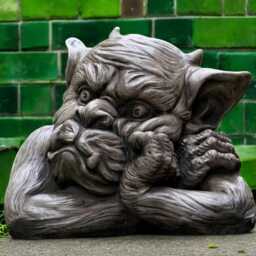 Concrete Gargoyle Statue Stone Monster Figurine Handmade Demon Garden Ornament Outdoor Gothic Sculpture Cement Lover Gift - thumbnail 1