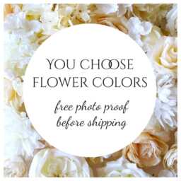 Floral Letters Personalized Artificial Silk Flower Nursery Decore Decorer - thumbnail 2