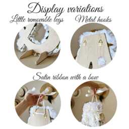 Floral Letters Personalized Artificial Silk Flower Nursery Decore Decorer - thumbnail 3