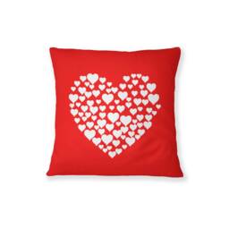 Little Hearts Pillow Handmade Cotton Throw Pillow Cover - thumbnail 1