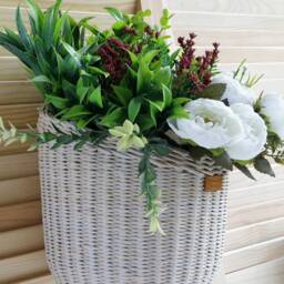 Rustic Wicker Wall Hanging Basket Kitchen Fruit, Storage Of Various Small Things - thumbnail 4