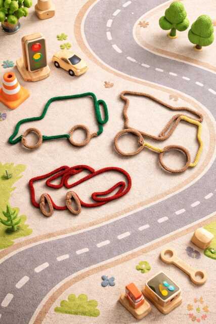 Knitted Wire Transport Vehicle Wall Decor Airplane, Truck, Tractor - image 1