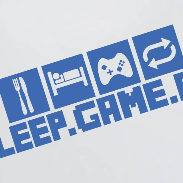 Eat.sleep.game.repeat - Gaming Removable Vinyl Wall Decal Stickers Home Decor Art - image 1