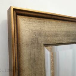 Antique Silver Gold Classic Wood Frame Wall Mirror Small Size 56x66cm Quality Bevelled Glass Made in UK - thumbnail 3