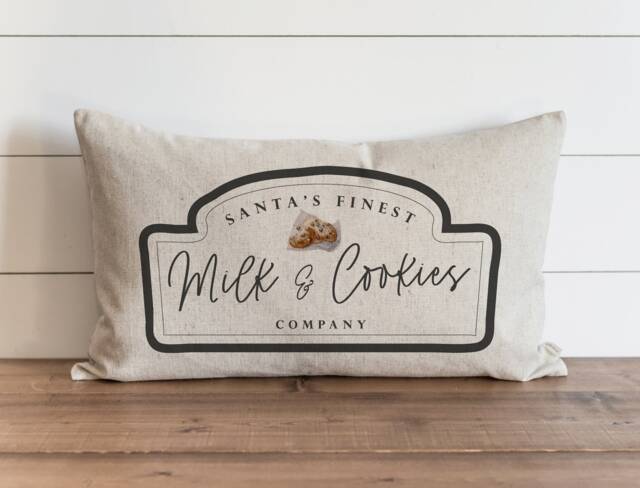 Christmas Pillow Cover // Milk & Cookie Co. Farmhouse Decor Holiday Covers Throw - image 1