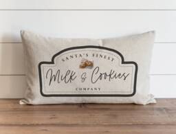 Christmas Pillow Cover // Milk & Cookie Co. Farmhouse Decor Holiday Covers Throw - thumbnail 1