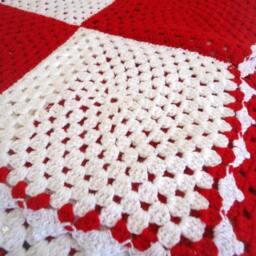 Newborn Gift, Baby Blanket Crochet Blanket, Swaddle Granny Square Girl Knit Gift - thumbnail 3