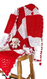 Newborn Gift, Baby Blanket Crochet Blanket, Swaddle Granny Square Girl Knit Gift - thumbnail 2