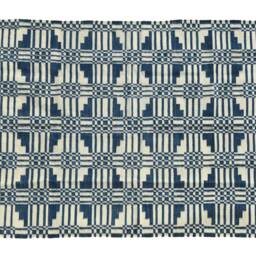 Handmade Indigo Dhurrie Rug Geometric Cotton Area Rug - thumbnail 2