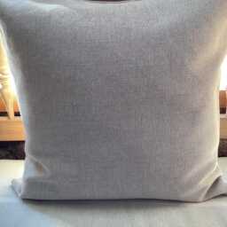 Handmade Linen Cushion Cover Millie Dove Grey Floral - thumbnail 3
