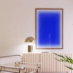 Blue Glow Print - Bright Aura Glow, Spiritual Poster, Positive Affirmation, Self Care Art, Energy, Gradient - thumbnail 3
