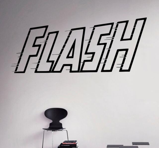 Flash Wall Vinyl Decal Comics Superhero Sticker Home Interior Bedroom Decor Kids Room Design 6(Fls - image 1