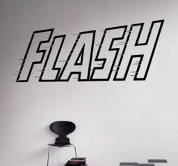 Flash Wall Vinyl Decal Comics Superhero Sticker Home Interior Bedroom Decor Kids Room Design 6(Fls - thumbnail 1