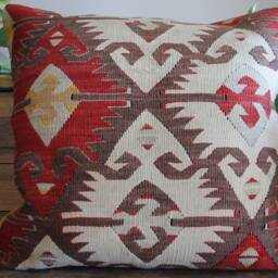50cm - 20In Vintage Kilim Pillow Cover Handwoven - Large Medium Square Cushion Sofa - thumbnail 2