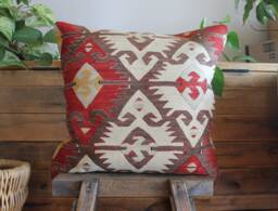 50cm - 20In Vintage Kilim Pillow Cover Handwoven - Large Medium Square Cushion Sofa - thumbnail 1