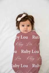 Personalized Baby Name Blanket, Gift, Custom Coming Home, Gender Neutral Hospital Shower Js25 - thumbnail 1