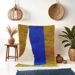 Custom Boujad Rug Authentic Berber Moroccan Wool Carpet - thumbnail 1