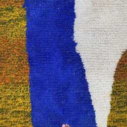 Custom Boujad Rug Authentic Berber Moroccan Wool Carpet - thumbnail 4