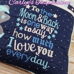 To The Moon & Back Bundle Storybook Pillow Designs - 5x7 Design Includes 2 Digital Designs Applique Love You To And - thumbnail 4