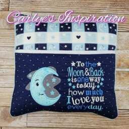 To The Moon & Back Bundle Storybook Pillow Designs - 5x7 Design Includes 2 Digital Designs Applique Love You To And - thumbnail 2