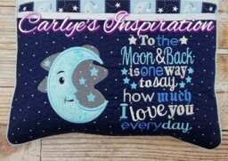 To The Moon & Back Bundle Storybook Pillow Designs - 5x7 Design Includes 2 Digital Designs Applique Love You To And