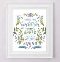 C.s. Lewis Quote Art Print Hand-Lettered Floral Design