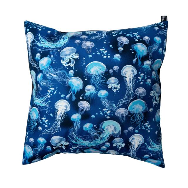 Beautiful Design With A Swarm Or Bloom Of Jellyfish Swimming in The Ocean Designer Cushion Cover Fits An 18 - image 1