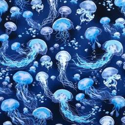 Beautiful Design With A Swarm Or Bloom Of Jellyfish Swimming in The Ocean Designer Cushion Cover Fits An 18 - thumbnail 2