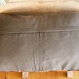 Handwoven Kilim Pillow Cover - Vintage Turkish Lumbar Cushion - 12x20 In - thumbnail 4