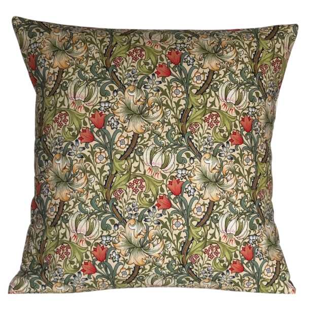 William Morris Golden Lily Multi Cream Arts Crafts Cushion Cover 16 - image 1