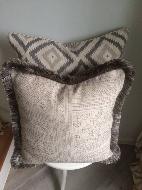 Andrew Martin Ostuni Storm Cushion Cover With Ruche Trim 45cm X - image 1