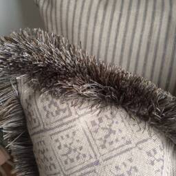 Andrew Martin Ostuni Storm Cushion Cover With Ruche Trim 45cm X - thumbnail 3