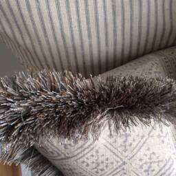 Andrew Martin Ostuni Storm Cushion Cover With Ruche Trim 45cm X - thumbnail 2