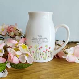 Personalised Pink Flower Jug - Gift For Friends Vase I Will Always Be There For You - thumbnail 1