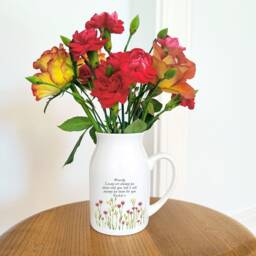 Personalised Pink Flower Jug - Gift For Friends Vase I Will Always Be There For You - thumbnail 3